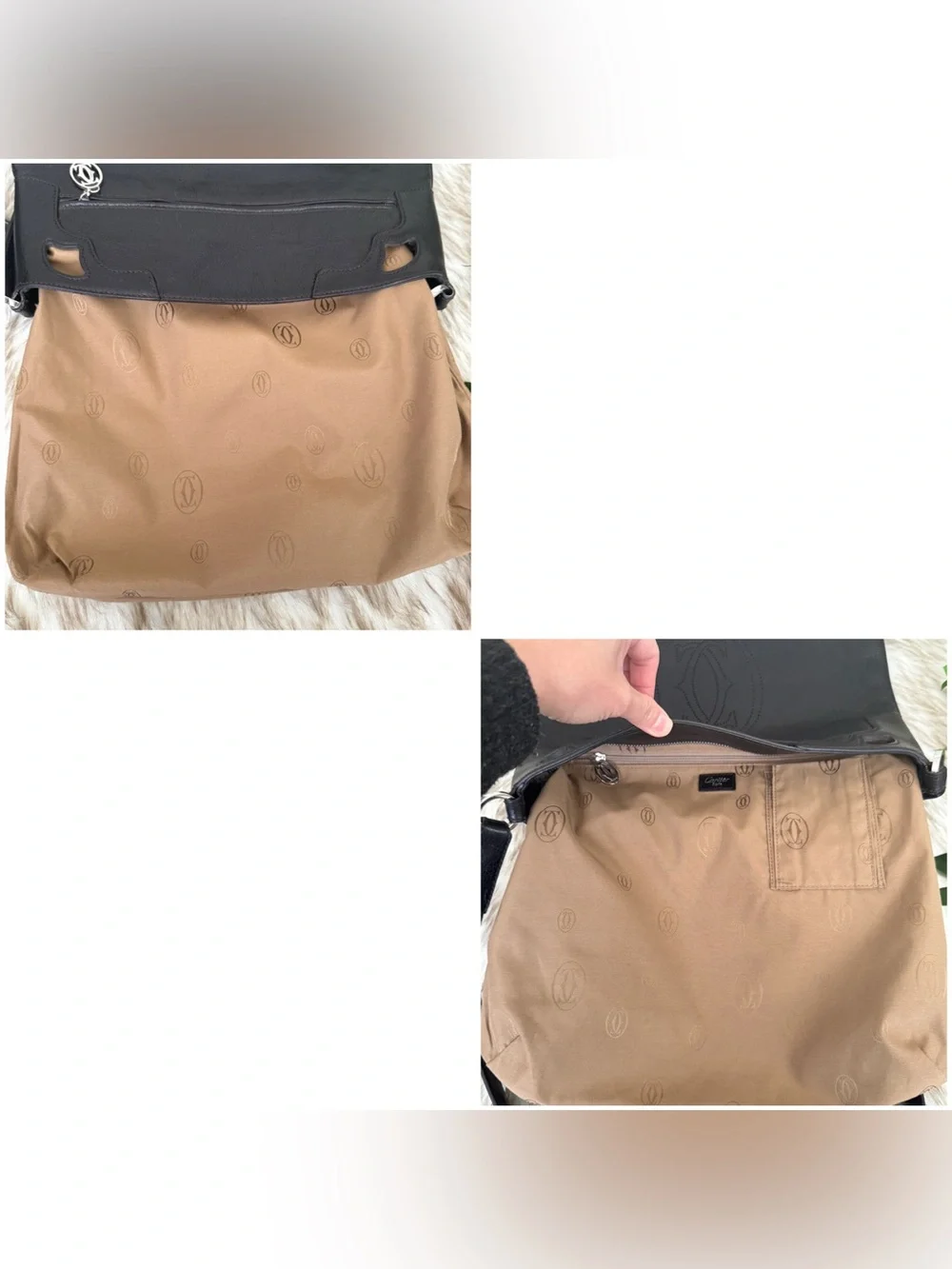 Cartier Vintage Marcello Reporter Leather  Shoulder Bag